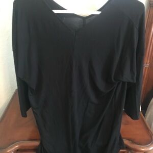 Black V-Neck Top TAHARI
